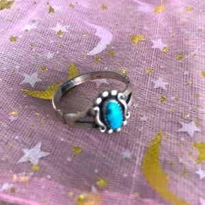 Authentic turquoise & silver ring (vintage)